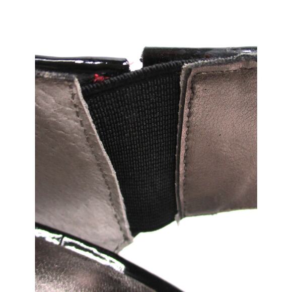 CARLOS SANTANA Red/Black Brocade Fabric Ankle Strap Stiletto Heel Sandals Sz 7 - Picture 9 of 12